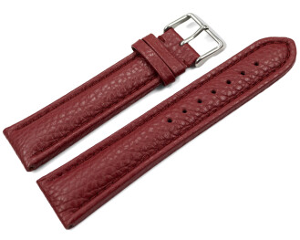 Uhrenarmband echt Leder gepolstert genarbt bordeaux TiT...