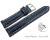 Schnellwechsel Uhrenband Leder stark gepolstert Kroko navy blau 18mm 20mm 22mm 24mm